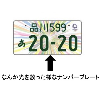 東京オリンピック仕様のナンバープレート